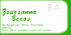 zsuzsanna beros business card